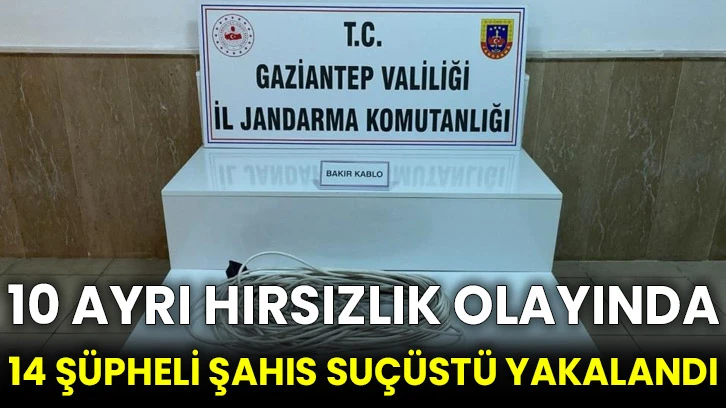 10 ayrı hırsızlık olayında 14 şüpheli şahıs suçüstü yakalandı