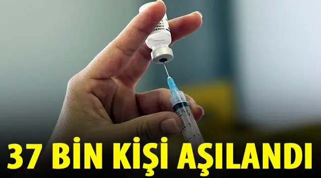 37 bin kişi aşılandı