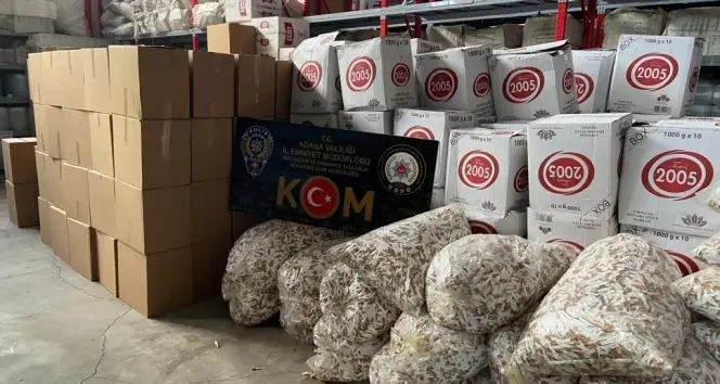 8 milyon 300 bin adet boş makaron ele geçirildi