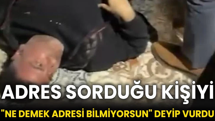 Adres sorduğu kişiyi &quot;Ne demek adresi bilmiyorsun&quot; deyip vurdu