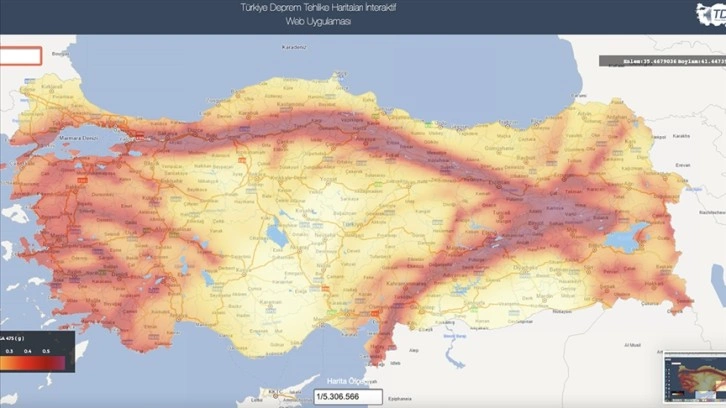 AFAD'dan adrese göre deprem tehlikesinin görülebildiği harita uygulaması