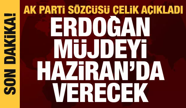 AK Parti Sözcüsü Ömer Çelik açıkladı: Cumhurbaşkanı Erdoğan müjdeyi verecek