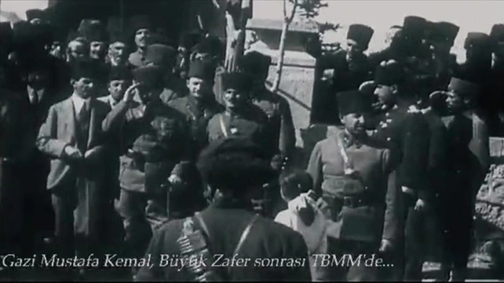 Atatürk'ün Büyük Zafer sonrası TBMM ziyaretine ilişkin görüntüler paylaşıldı