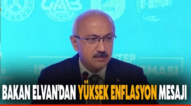 Bakan Elvan'dan yüksek enflasyon mesajı