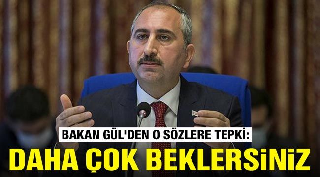 Bakan Gül'den o sözlere tepki: Daha çok beklersiniz