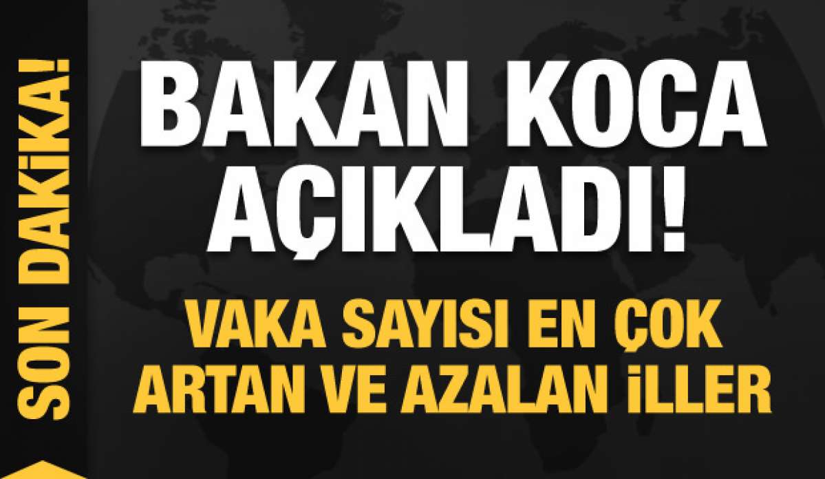 Bakan Koca açıkladı: Vaka sayısı en çok artan ve azalan iller