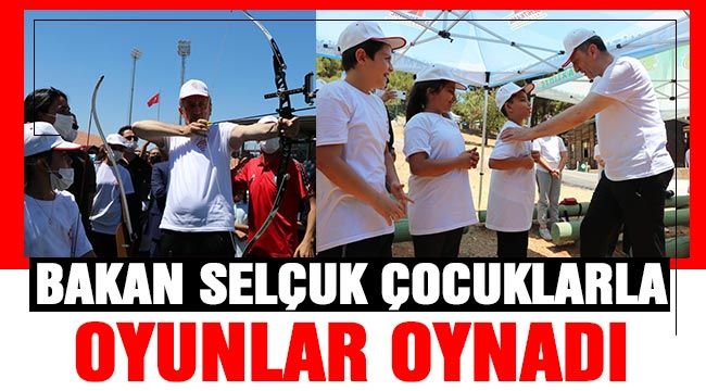 Bakan Selçuk çocuklarla oyunlar oynadı