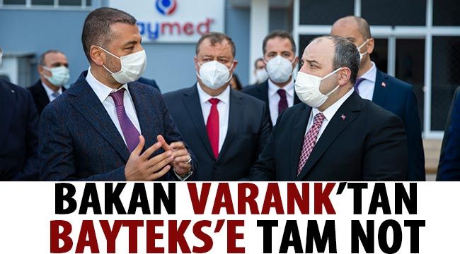 Bakan Varank'tan Hasan Gürkan Bayram ve Bayteks'e tam not