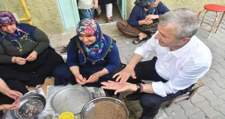 Başkan kollarını sıvadı, yuvalama yuvarladı