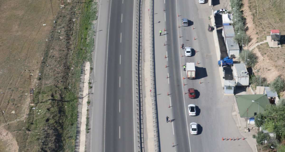 Başkent'te trafik havadan denetlendi