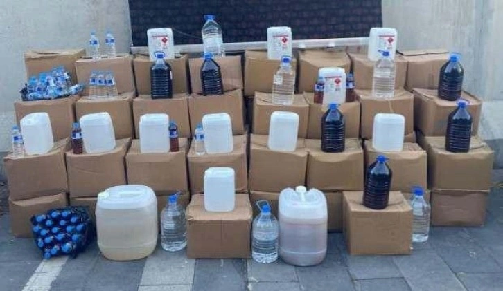 Bin 641 litre kaçak alkol ele geçirildi