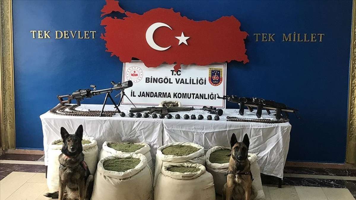 Bingöl'de Eren-4 operasyonunda 150 kilogram esrar, silah ve mühimmat ele geçirildi