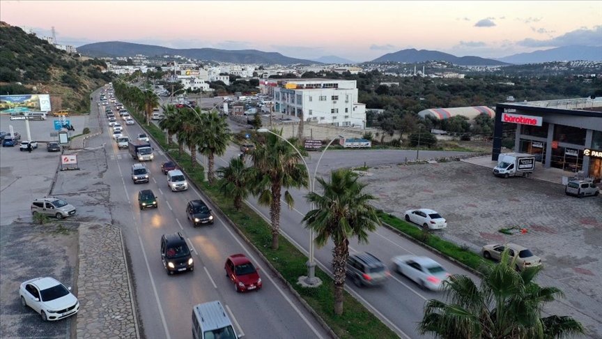 Bodrum trafiğinde yılbaşı hareketliliği yaşanıyor