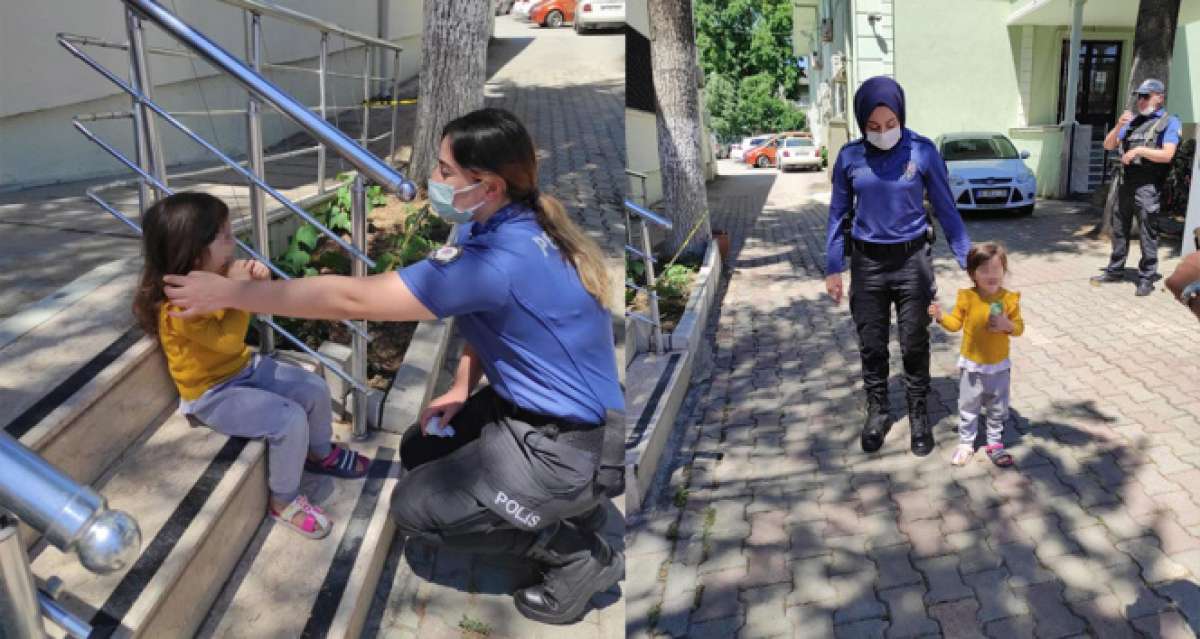 Bursa'da sokakta kaybolan 4 yaşındaki Elif ailesine teslim edildi