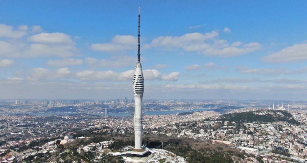 Çamlıca Kulesi'nin son hali havadan görüntülendi