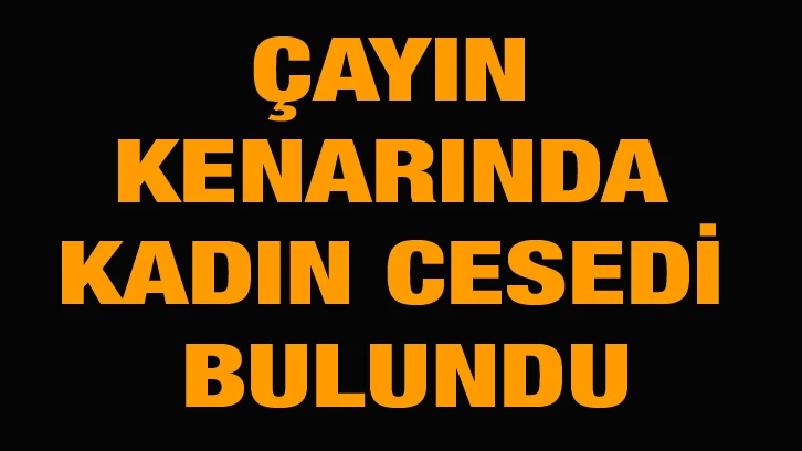 Çayın kenarında kadın cesedi bulundu