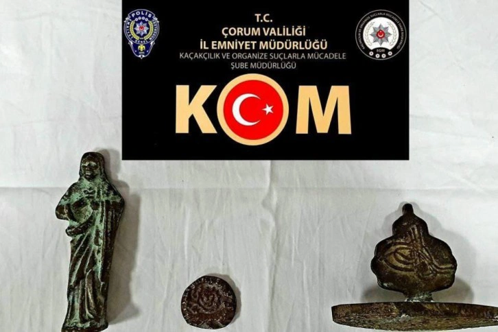 Çorum polisinden tarihi eser operasyonu