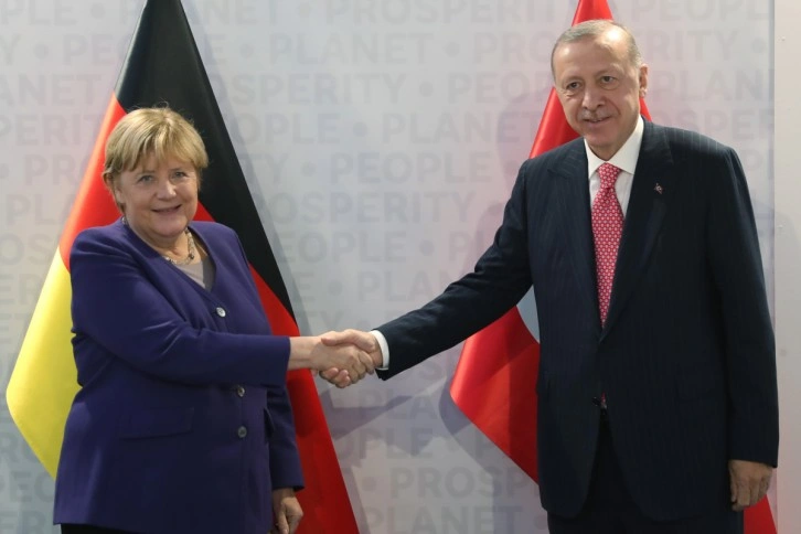 Cumhurbaşkanı Erdoğan, Almanya Başbakanı Merkel ile görüştü