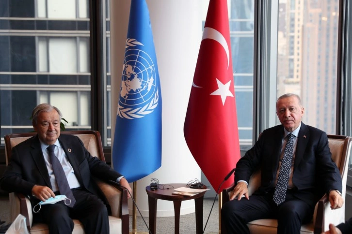 Cumhurbaşkanı Erdoğan, BM Genel Sekreteri Guterres ile bir araya geldi