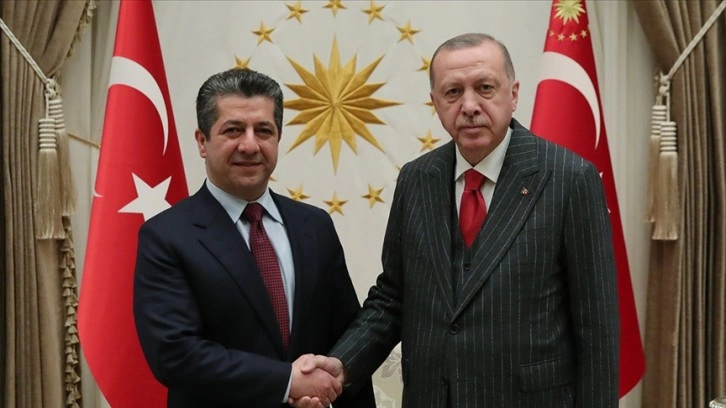 Cumhurbaşkanı Erdoğan, IKBY Başbakanı Mesrur Barzani'yi kabul etti