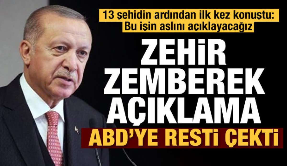 Cumhurbaşkanı Erdoğan'dan zehir zemberek sözler!