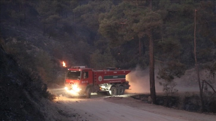 Denizli'de çıkan orman yangınına müdahale ediliyor