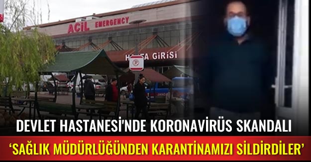 Devlet Hastanesi'nde coronavirüslü çalışan skandalı