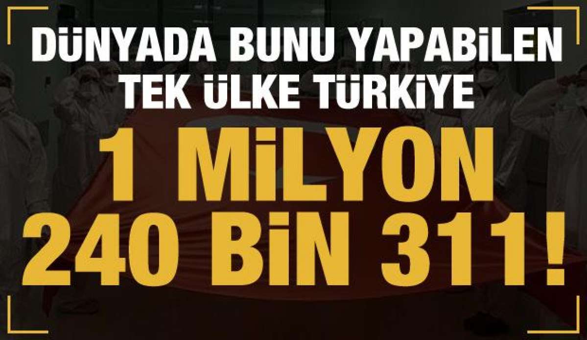 Dünyada bunu yapabilen tek ülke Türkiye!