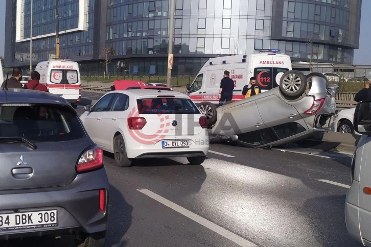 E-5’te zincirleme kaza:2 kişi yaralı