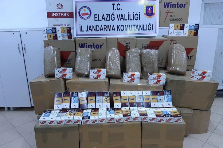 Elazığ'da 125 bin liralık kaçak tütün ürünleri ele geçirildi