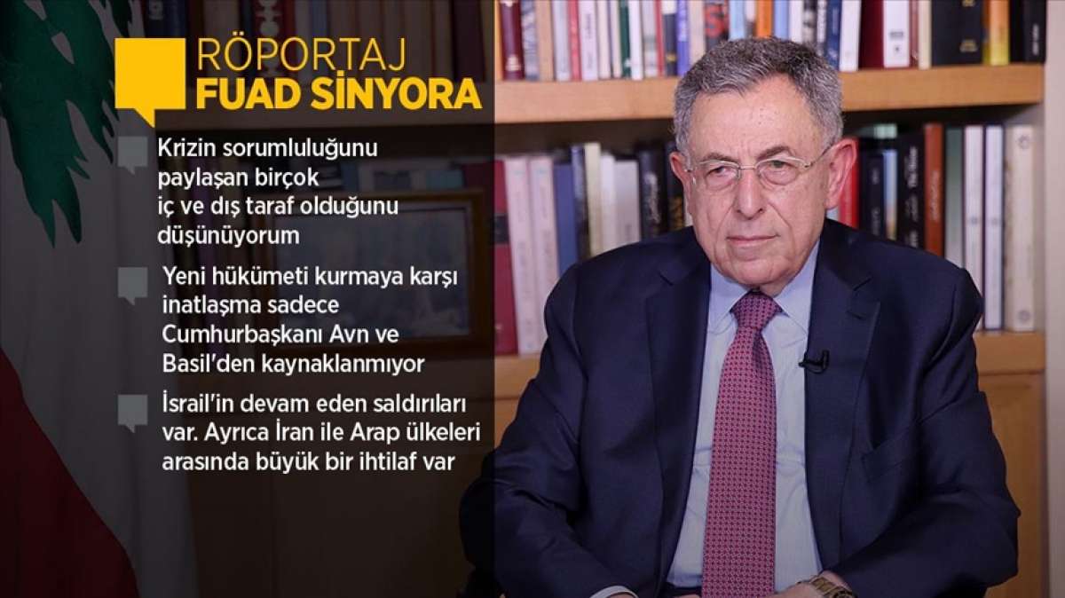 Eski Lübnan Başbakanı Sinyora ülkedeki ekonomik ve siyasi krizle ilgili AA'ya konuştu