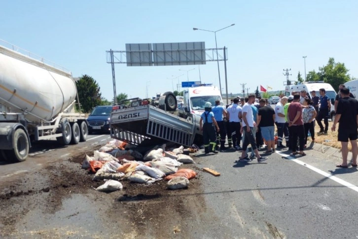 Freni boşalan kamyonet dehşet saçtı: Kaza içinde kaza