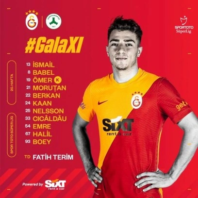 Galatasaray'da 7 değişiklik