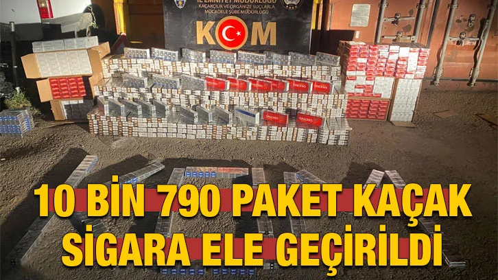 10 bin 790 paket kaçak sigara ele geçirildi