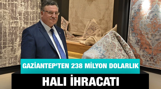 Ağustos ayında Gaziantep'ten 238 milyon dolarlık halı ihracatı