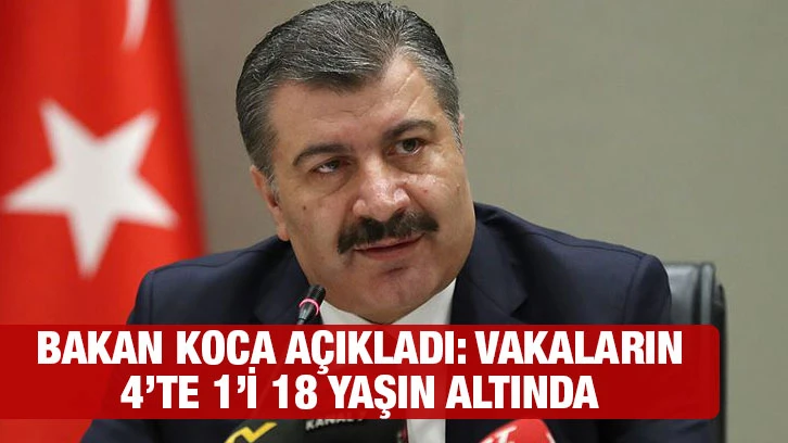 Bakan Koca açıkladı: Vakaların 4’te 1’i 18 yaşın altında 