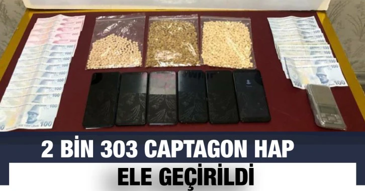 Gaziantep'te 2 bin 303 captagon hap ele geçirildi