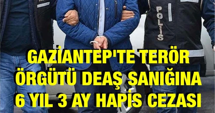 Gaziantep'te terör örgütü DEAŞ sanığına 6 yıl 3 ay hapis cezası