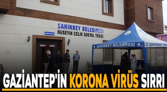 Gaziantep'in korona virüs sırrı