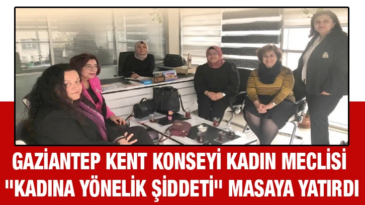 Gaziantep Kent Konseyi Kadın Meclisi "Kadına yönelik şiddeti" masaya yatırdı