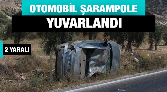 Otomobil şarampole yuvarlandı: 2 yaralı