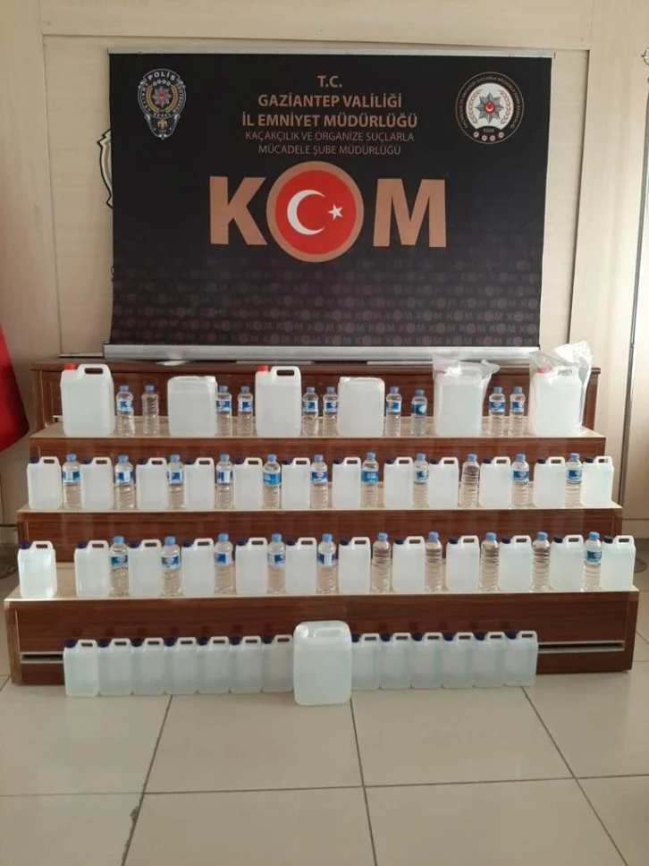 Gaziantep polisinden kaçak alkol operasyonu