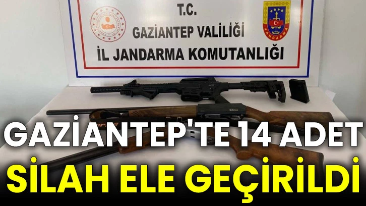 Gaziantep'te 14 adet silah ele geçirildi