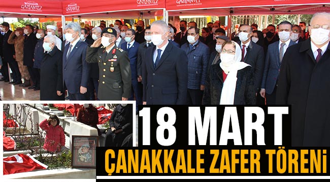 Gaziantep'te 18 Mart Çanakkale Zaferi töreni