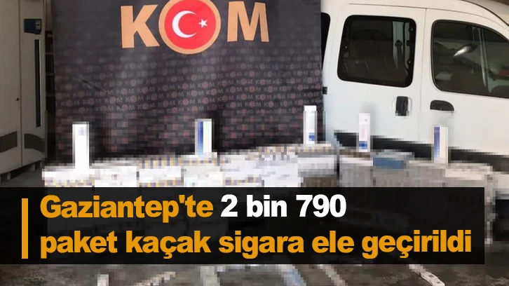 Gaziantep'te 2 bin 790 paket kaçak sigara ele geçirildi