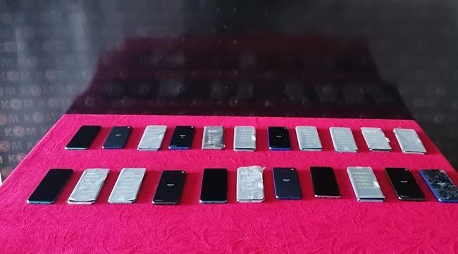 Gaziantep'te 22 adet kaçak cep telefonu ele geçirildi