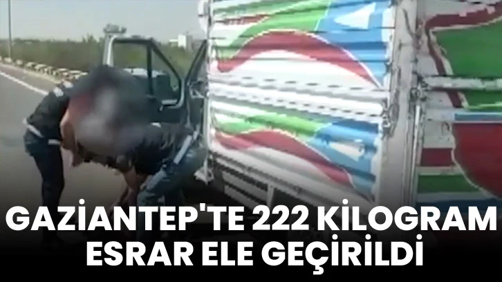 Gaziantep'te 222 kilogram esrar ele geçirildi