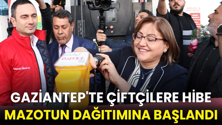 Gaziantep'te çiftçilere hibe mazotun dağıtımına başlandı