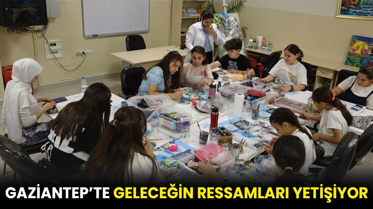 Gaziantep’te geleceğin ressamları yetişiyor