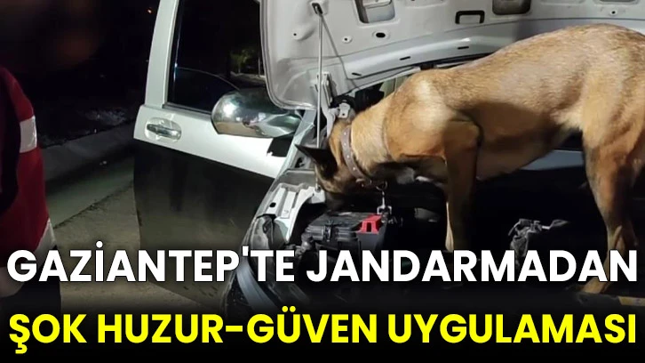 Gaziantep'te jandarmadan şok huzur-güven uygulaması